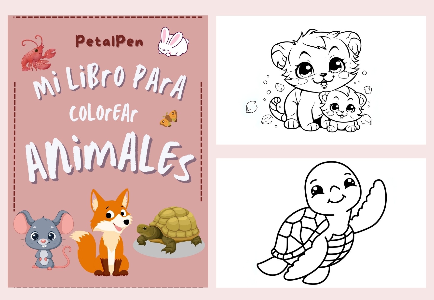 Mi libro para colorear animales - PetalPen - MARILIN SANCHEZ | Hotmart