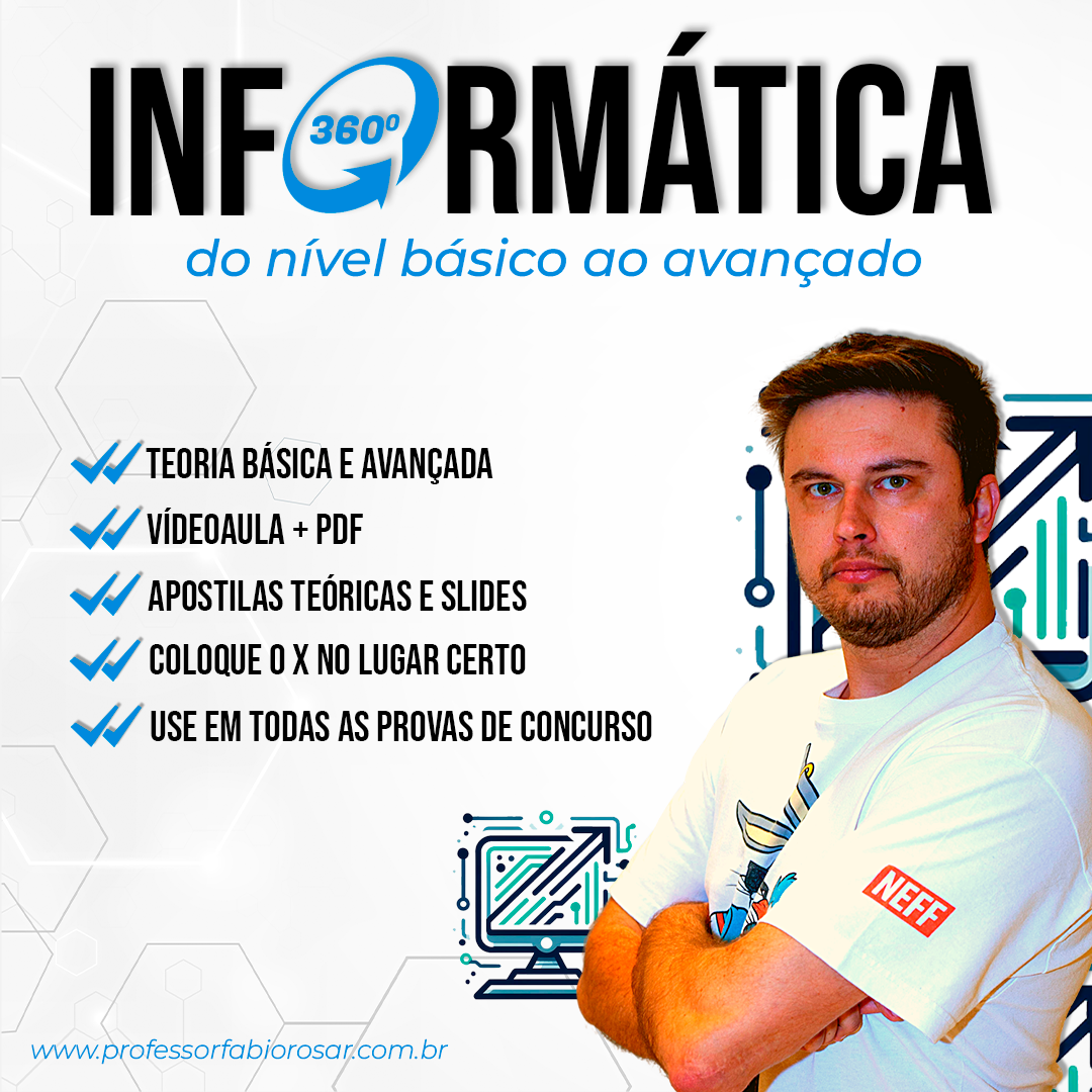 Imagem de capa para o Curso online Informática 360º - do Básico ao Avançado