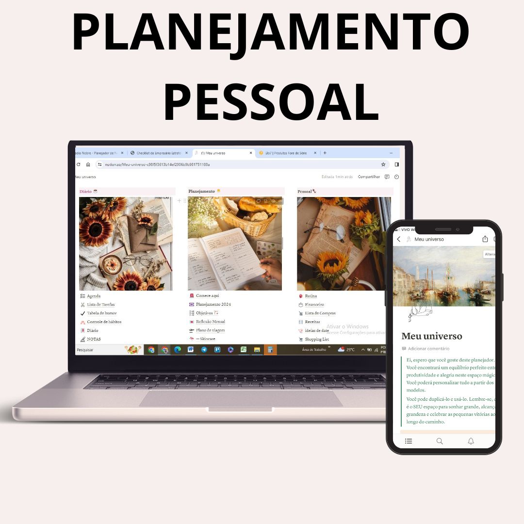 Planner Meu Universo 2024 - Planejamento Pessoal - NOTION - LIDIANE...