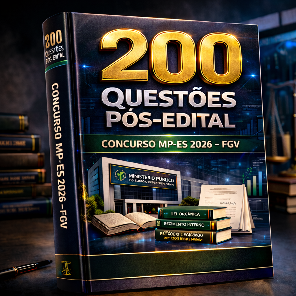 Concurso Ministério Público do Estado do Espírito Santo (MP-ES 2026) – 200 Questões Pós-Edital – FGV – (Código de Ética • Resolução CNMP nº 261/2023 • Agenda 2030 • Objetivos de Desenvolvimento Sustentável)