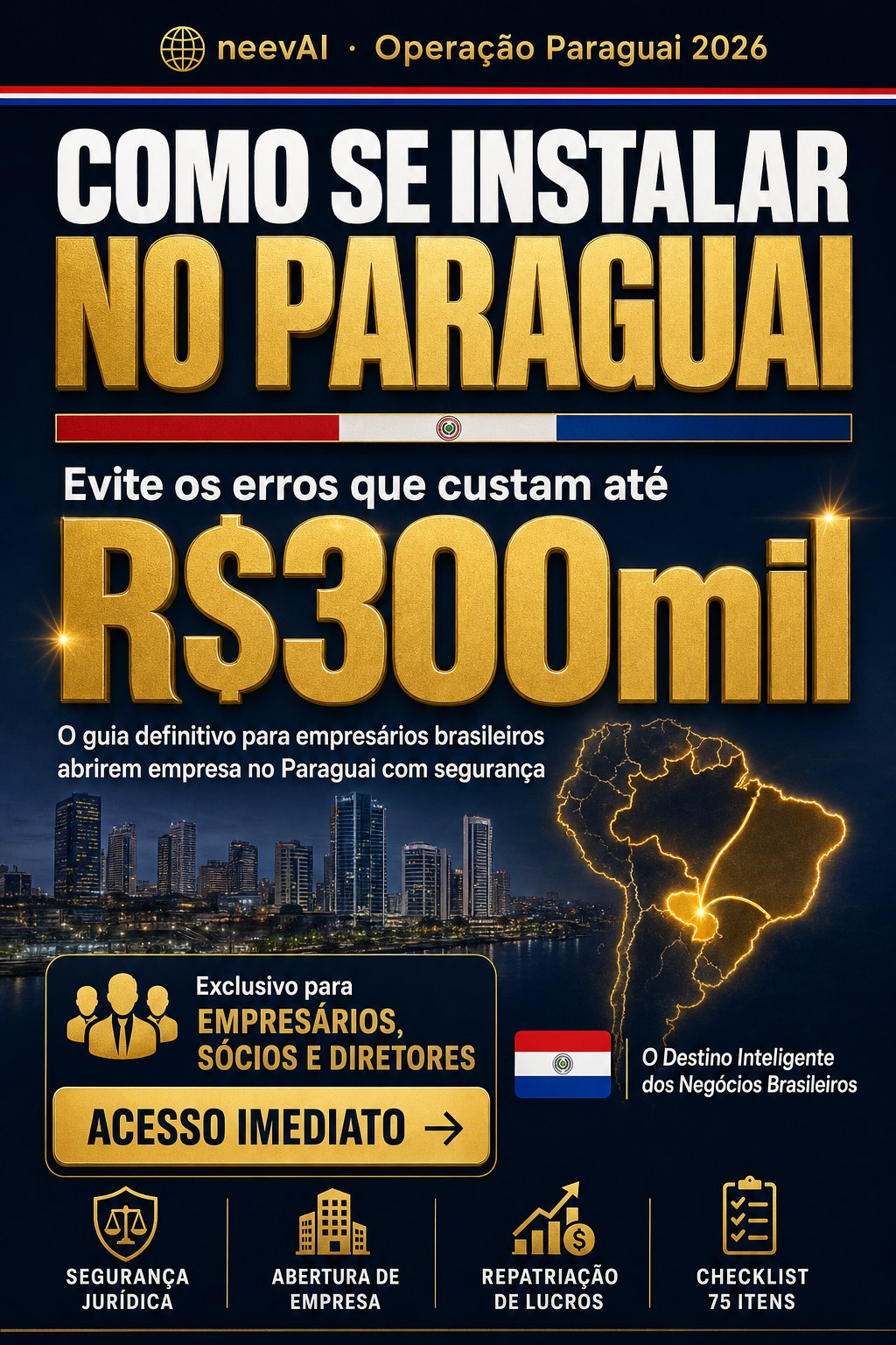 Capa do e-book Como Se Instalar no Paraguai