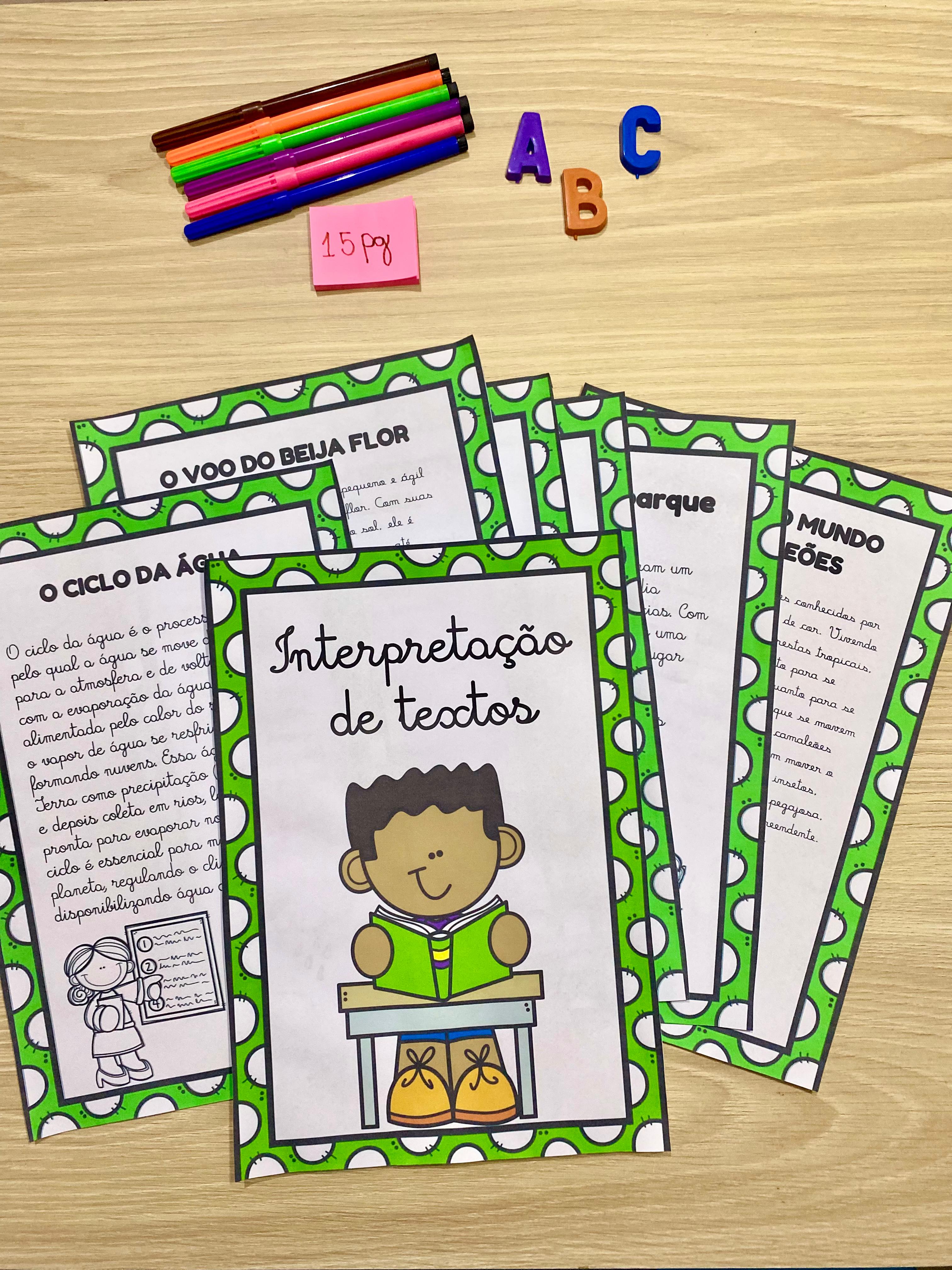 Apostila de interpretação de texto cursiva