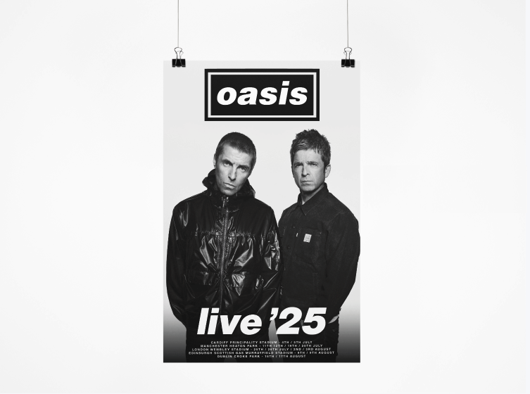 oasis live '25 ワールドツアーポスター Oasis Live 25 World Tour Schedule Dates Home Decor Poster