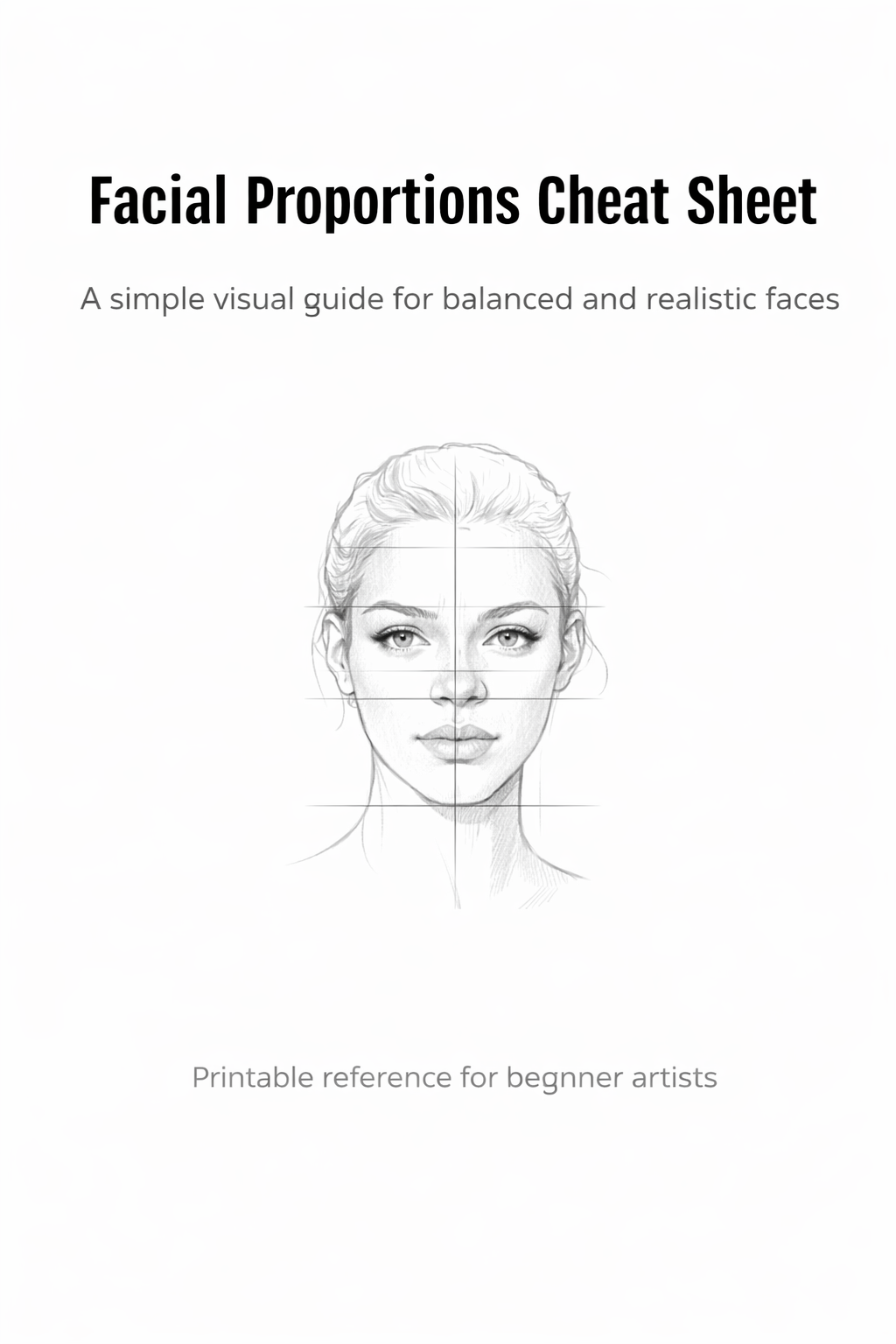 Facial Proportions Cheat Sheet | Hotmart
