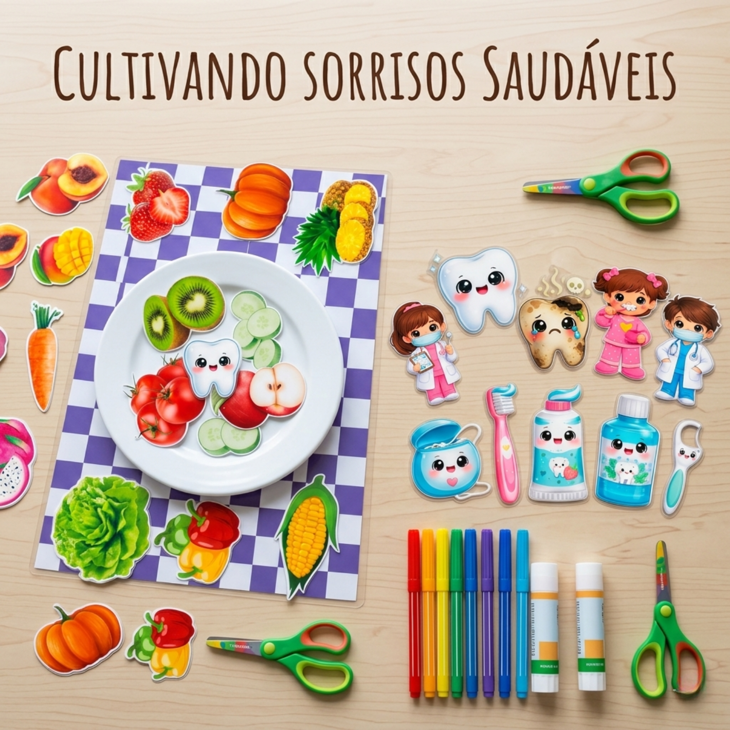 ALIMENTAÇÃO SAUDÁVEL + HIGIENE BUCAL - RECURSO PEDAGÓGICO (ARQUIVO DIGITAL)
