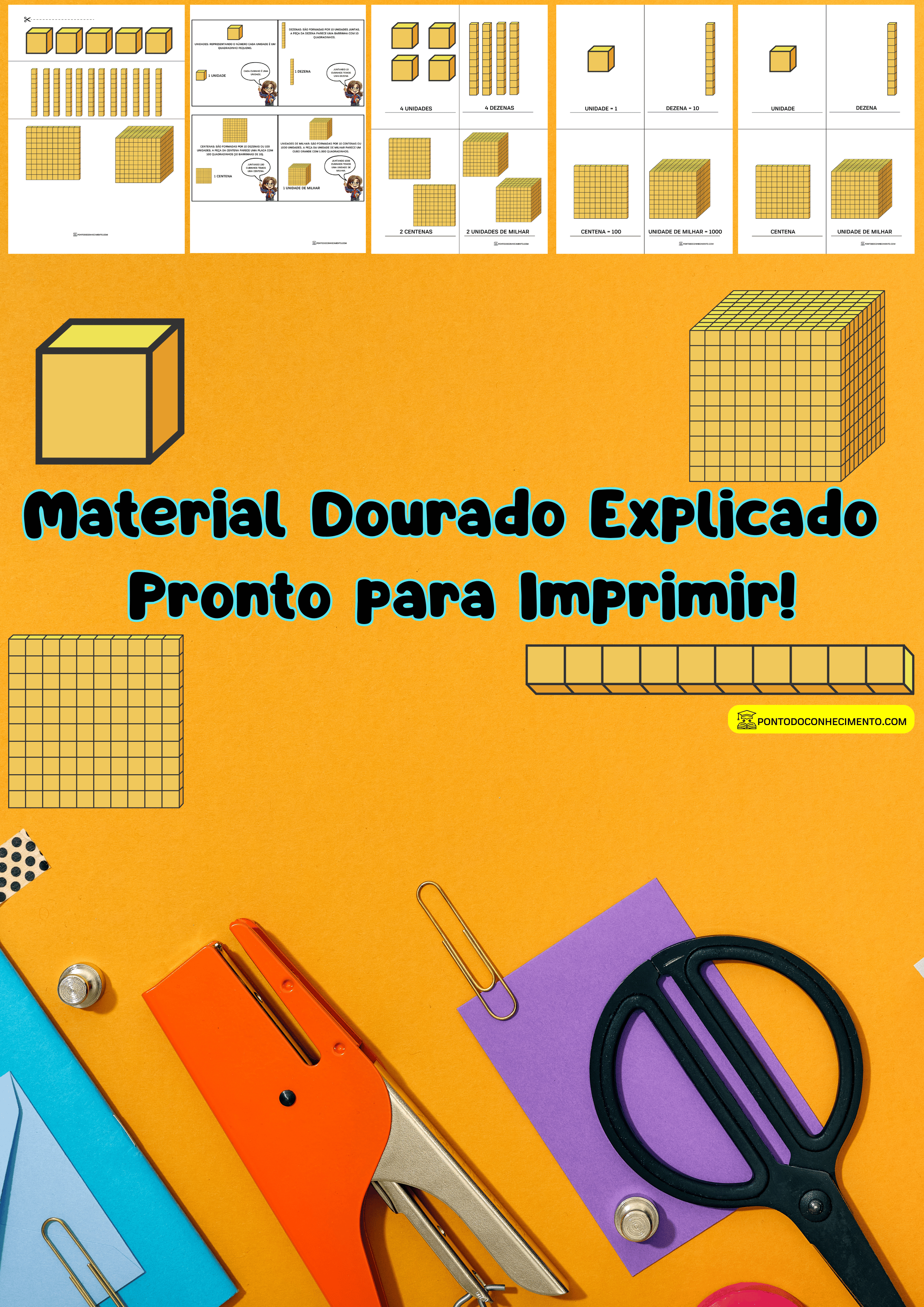 Material Dourado Explicado – Pronto para Imprimir!