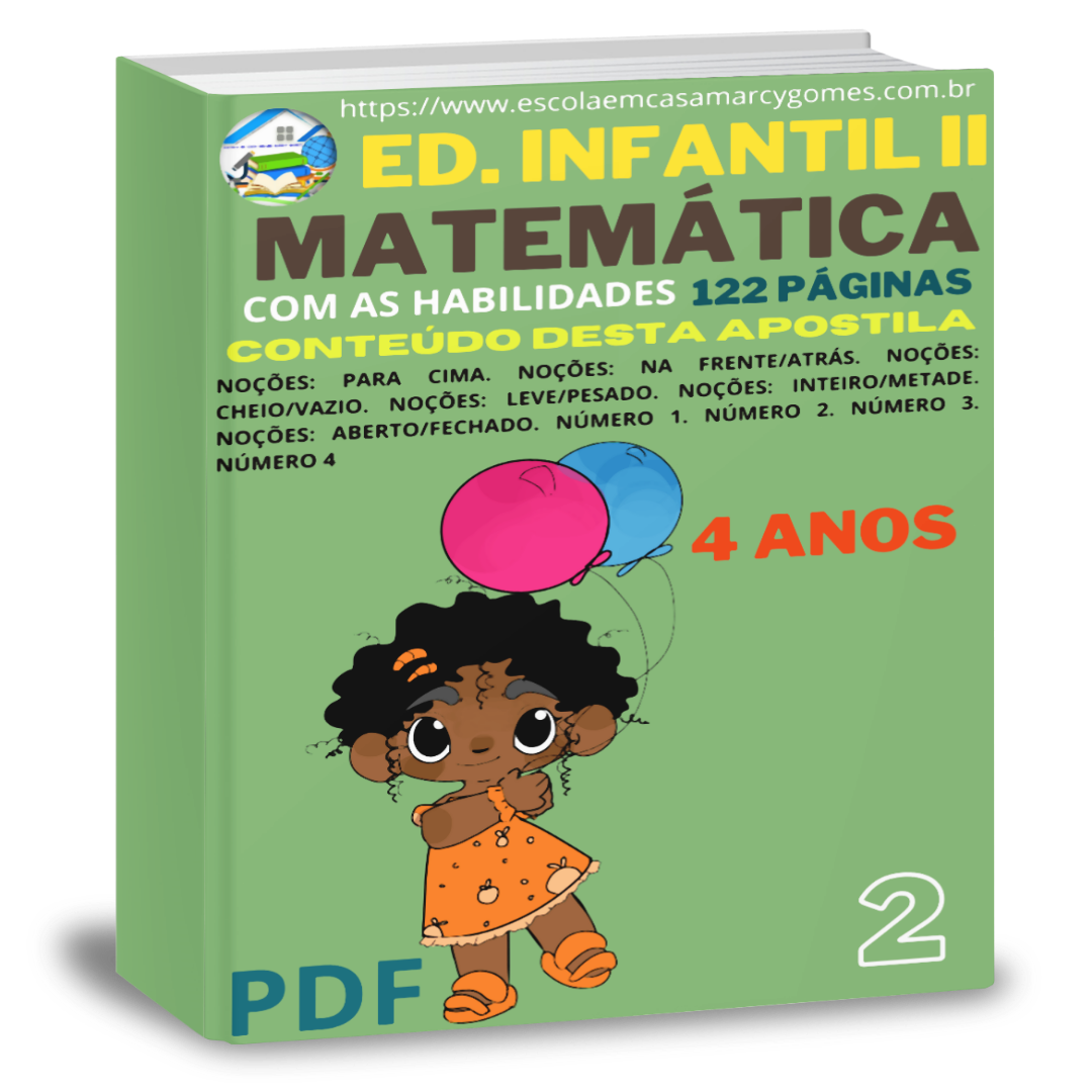 APOSTILA EDUCAÇÃO INFANTIL II (4 ANOS) MATEMÁTICA PARTE 2 COM AS ...