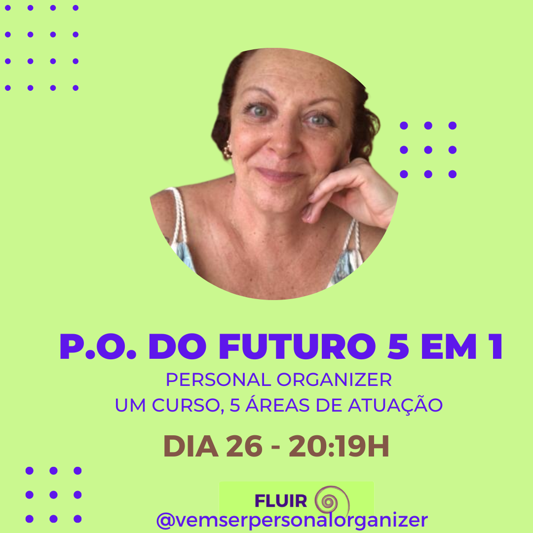 P.O. DO FUTURO 5em1 PERSONAL ORGANIZER FORMADA EM 5 ÁREAS COM APENAS