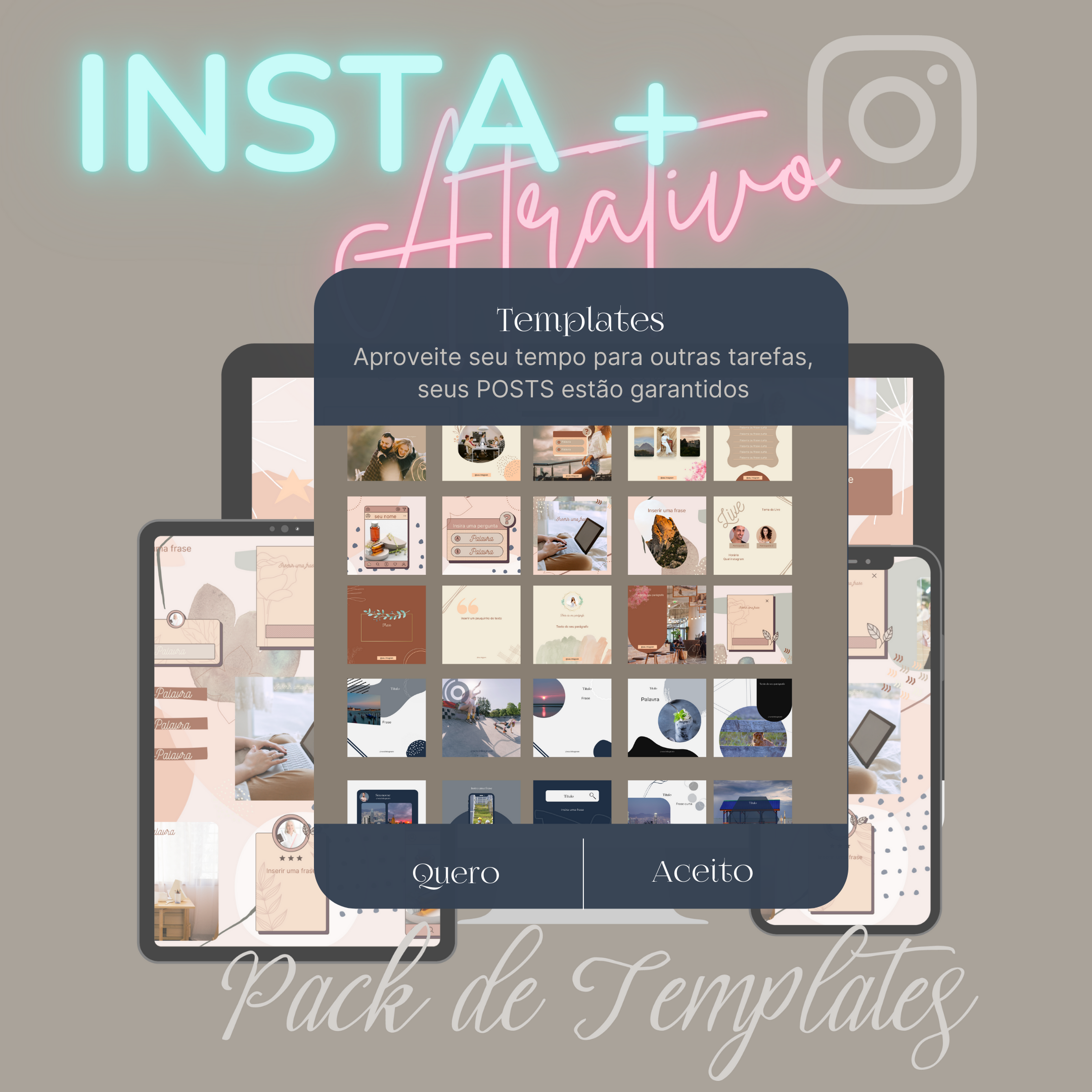 Insta + Atrativo - Templates Prontos / Pack