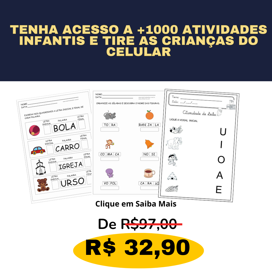 Mais de 1000 Atividades, Brincando e Aprendendo - EducaMente | Hotmart
