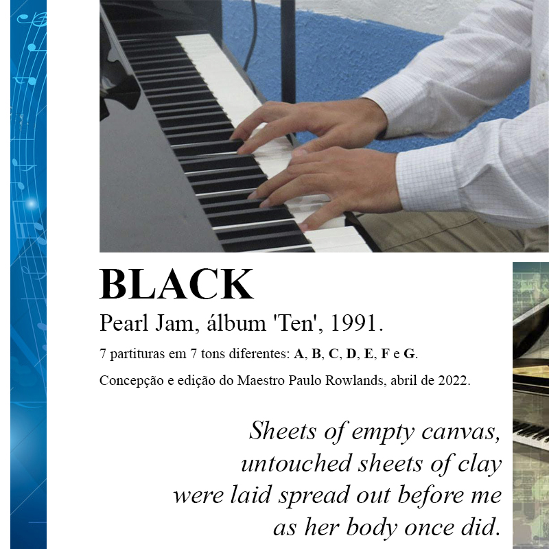 Imagem de capa para o Ebook PARTITURA de BLACK