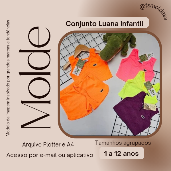 Molde conjunto infantil luana