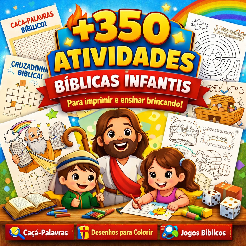 📘 MAIS DE 350 ATIVIDADES BÍBLICAS INFANTIS – PRONTAS PARA IMPRIMIR...