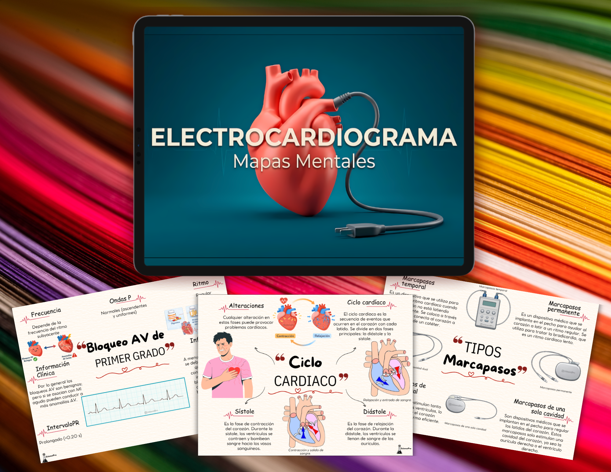 Electrocardiograma Visual Mapas Mentales - SciencePro