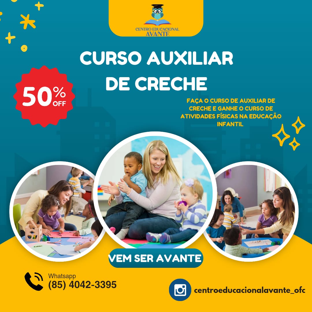 Auxiliar de Creche e GANHE o curso de Atividades Físicas na Educação ...