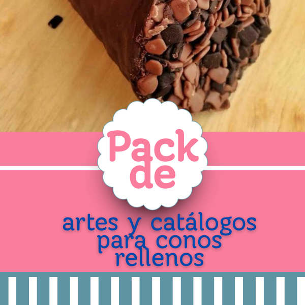Pack de Artes y Catálogos Editables para Conos Rellenos en Canva