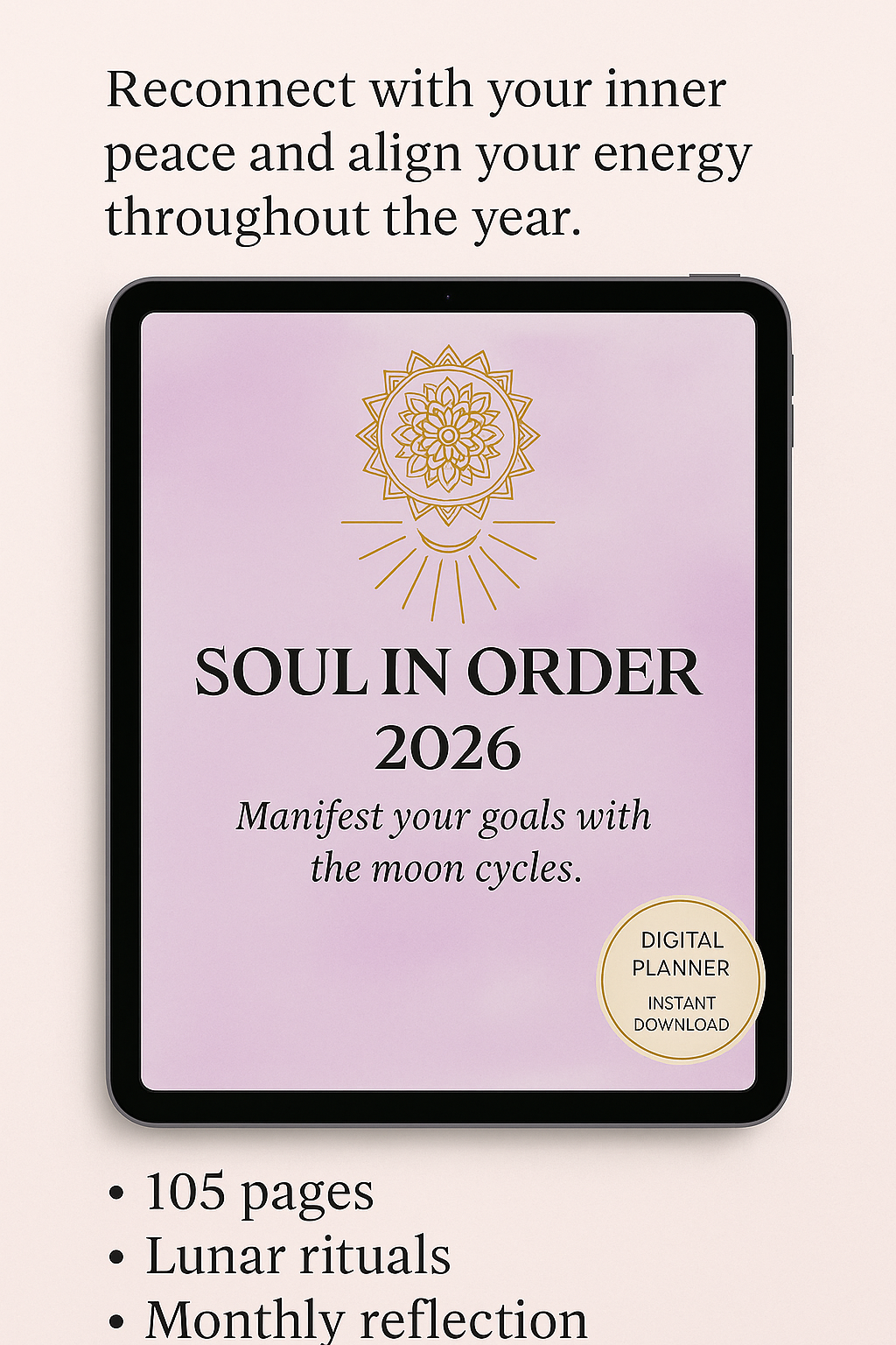 SOUL IN HARMONY 2026 — Spiritual Digital Planner for tablet &amp; i...