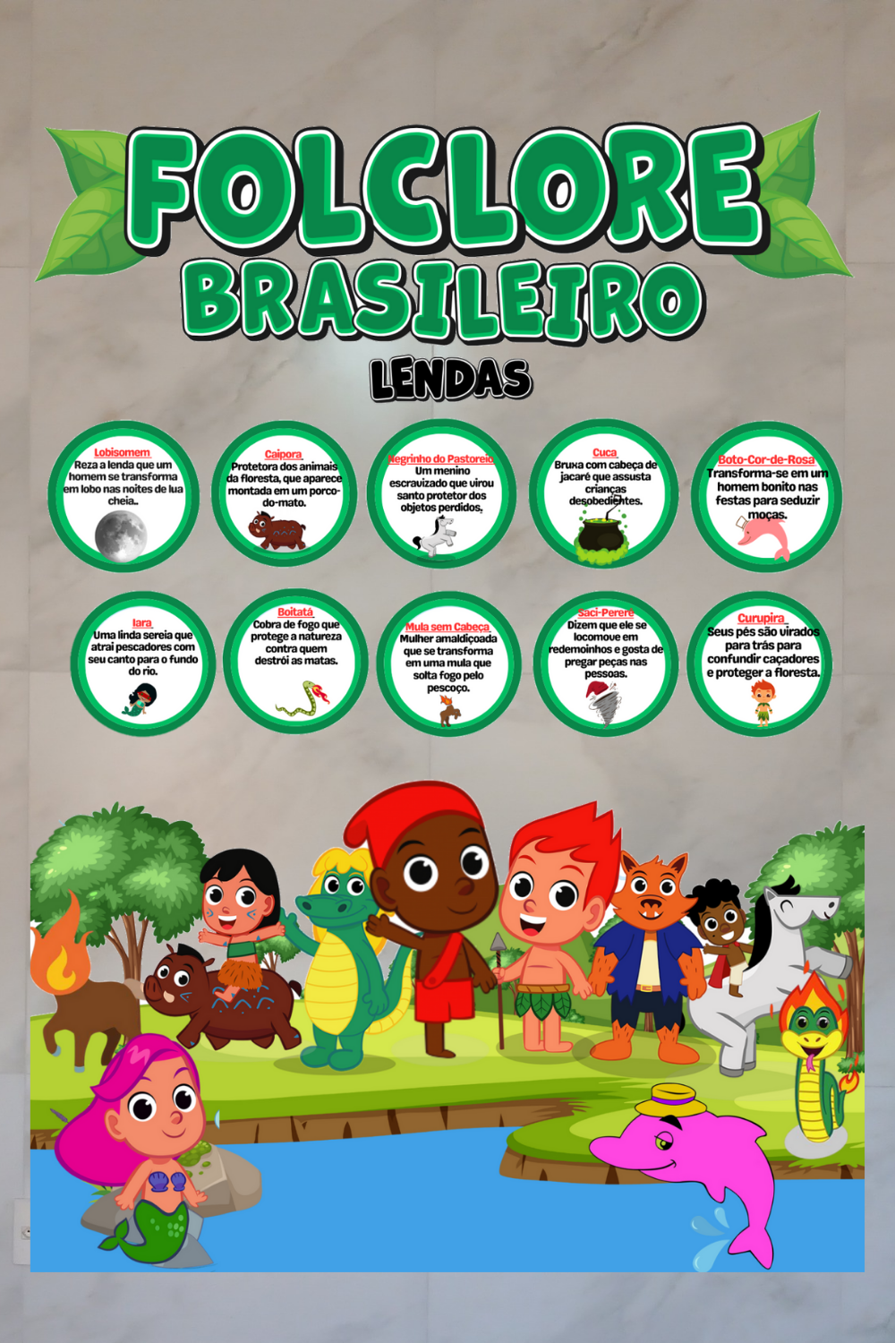 Painel Pedagógico – Folclore Brasileiro | PDF para Imprimir - Carin...