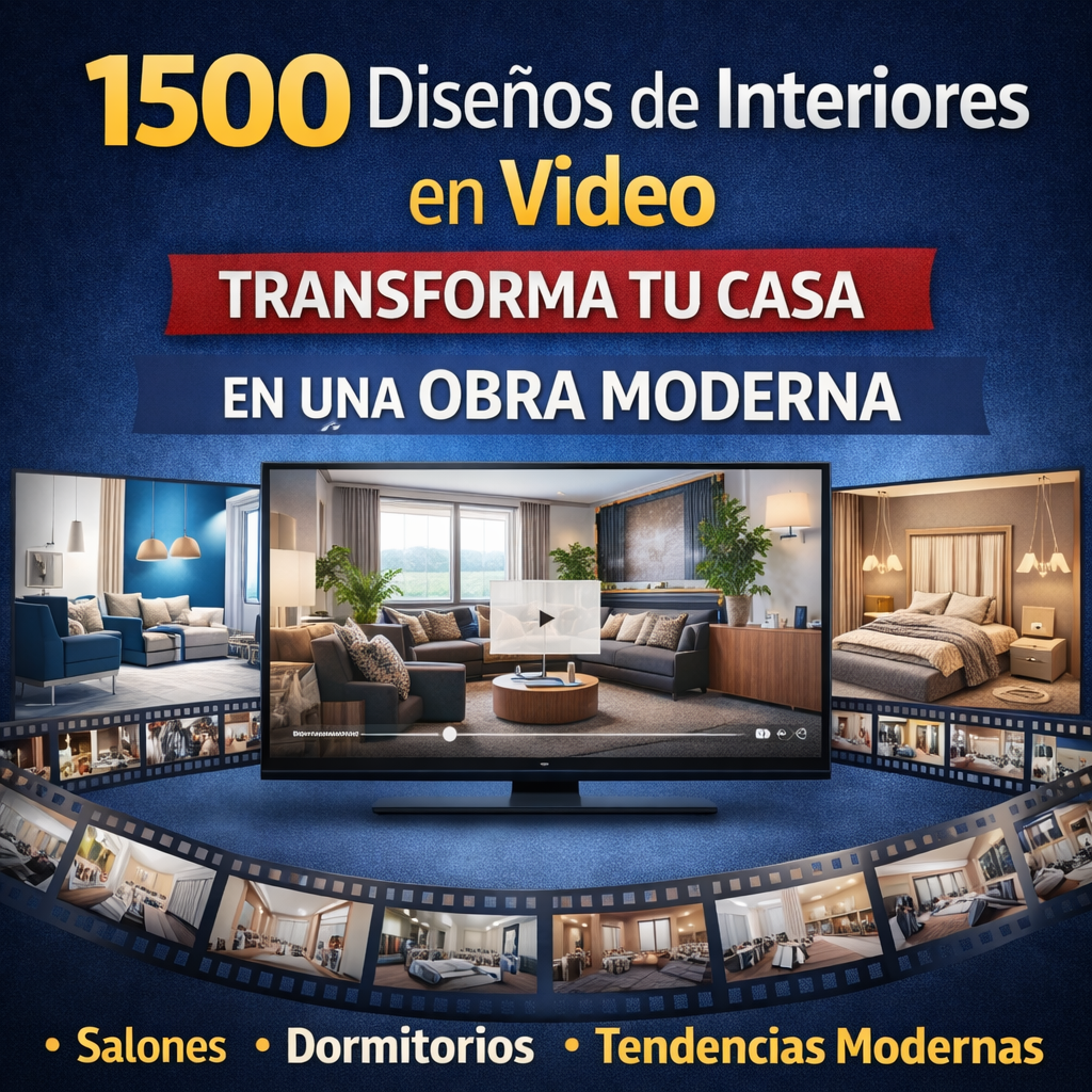 1500 Diseños de Interiores en Video: Transforma tu Casa en una Obra...