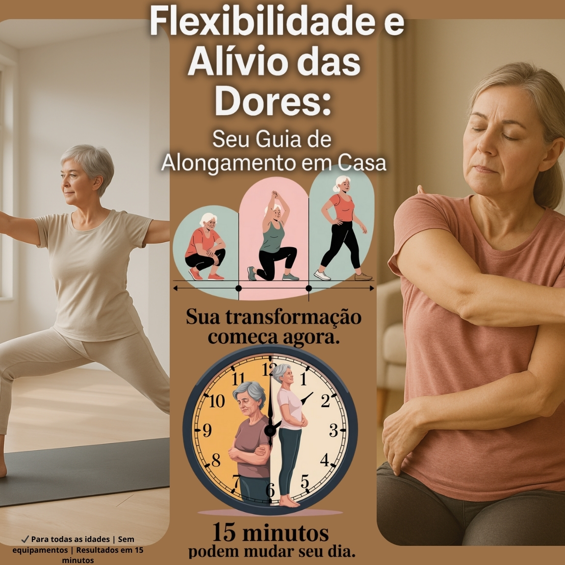 E-book Flexibilidade e Alívio de Dores: Seu Guia para Alongamento Em Casa