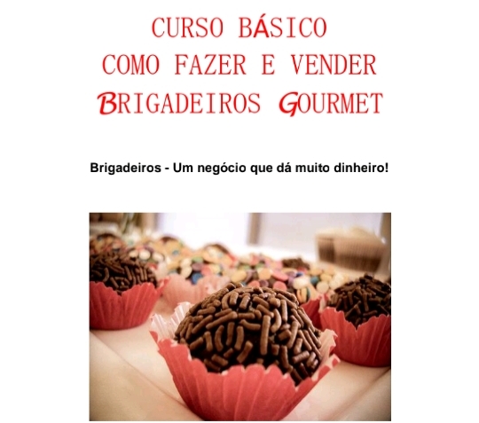 Curso de brigadeiros gourmets