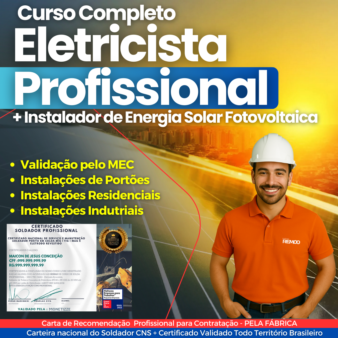 Curso Completo de Elétrica Predial, Residencial e Industrial + Inst...