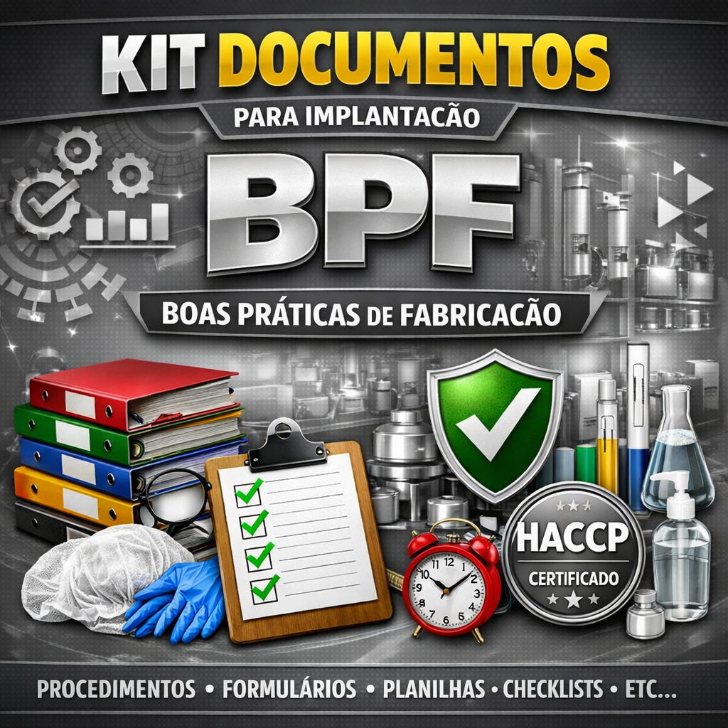 KIT DOCUMENTOS IMPLANTAÇÃO BPF BOAS PRÁTICAS DE FABRICAÇÃO