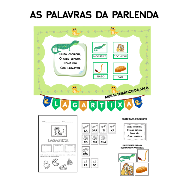 AS PALAVRAS DA PARLENDA- LAGARTIXA - Professora Ana Claudia Wolff