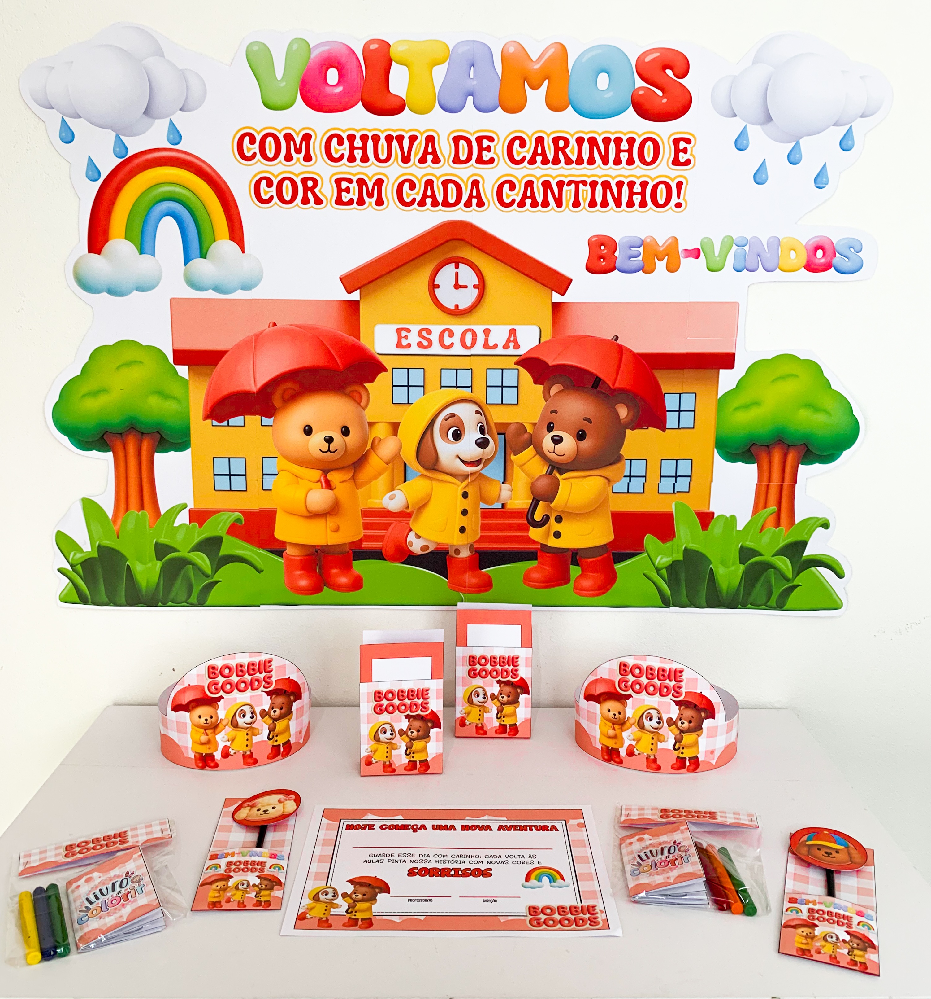 Kit Volta às Aulas completo Bobbie Goods🐻🐶❤️✨