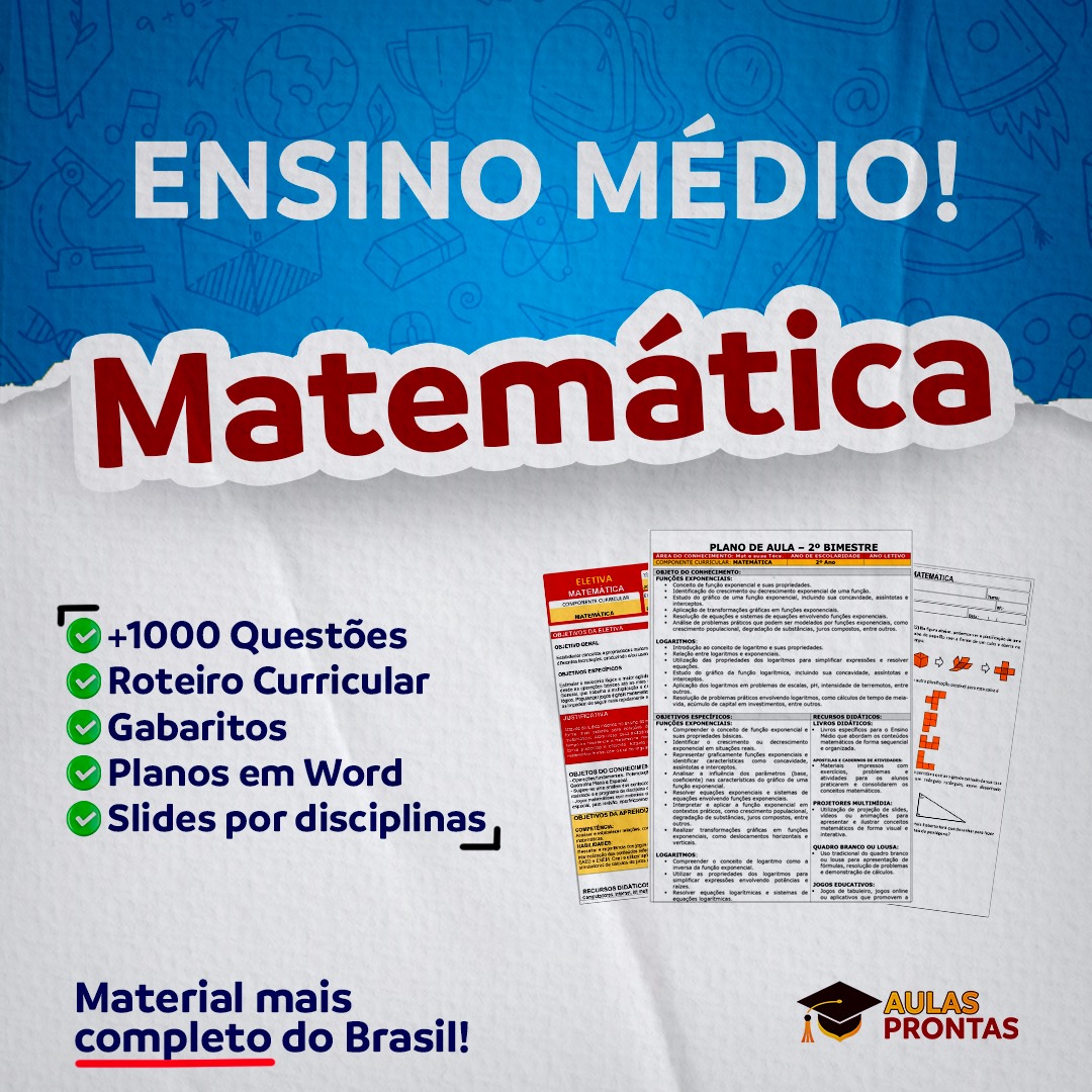 Imagem de capa para o Curso online MATEMÁTICA - PLANEJAMENTOS E ATIVIDADES - BNCC