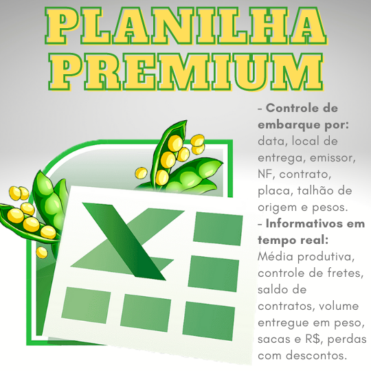 Planilha PREMIUM para gestão de Safra