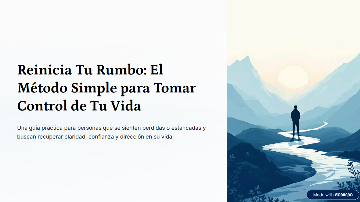 Reinicia Tu Rumbo: El Método Simple para Tomar Control de Tu Vida...