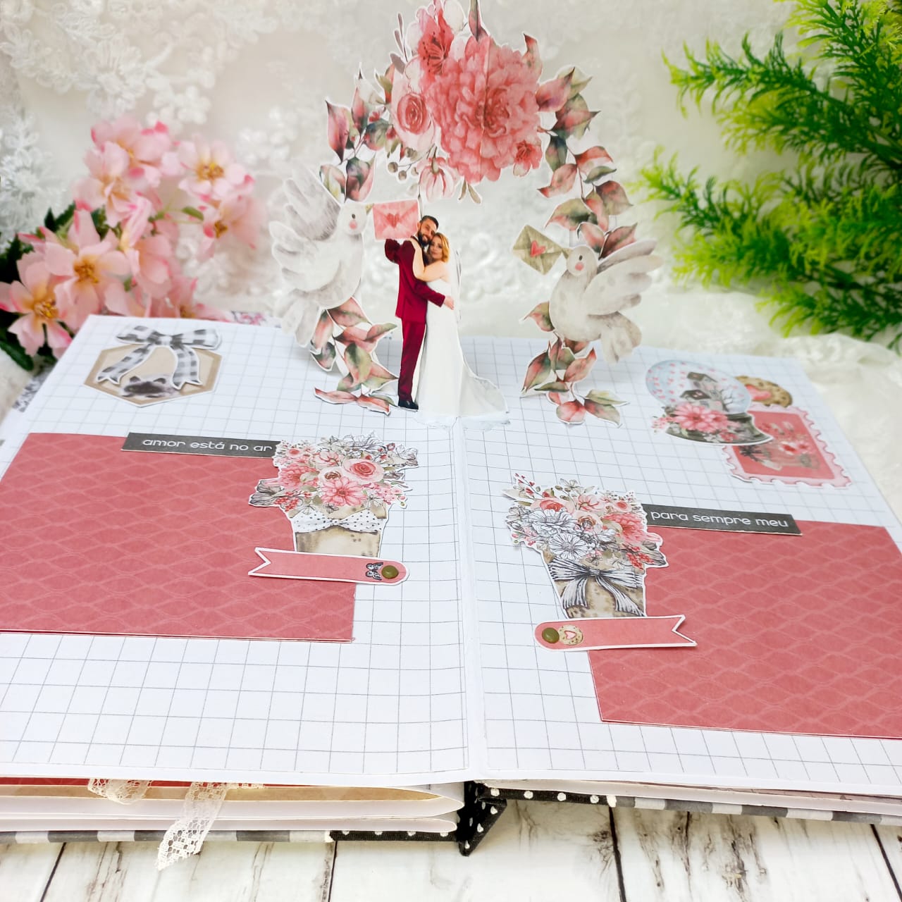 docrafts A5 de découpe, Carte Pop-up Love (Lot de 11