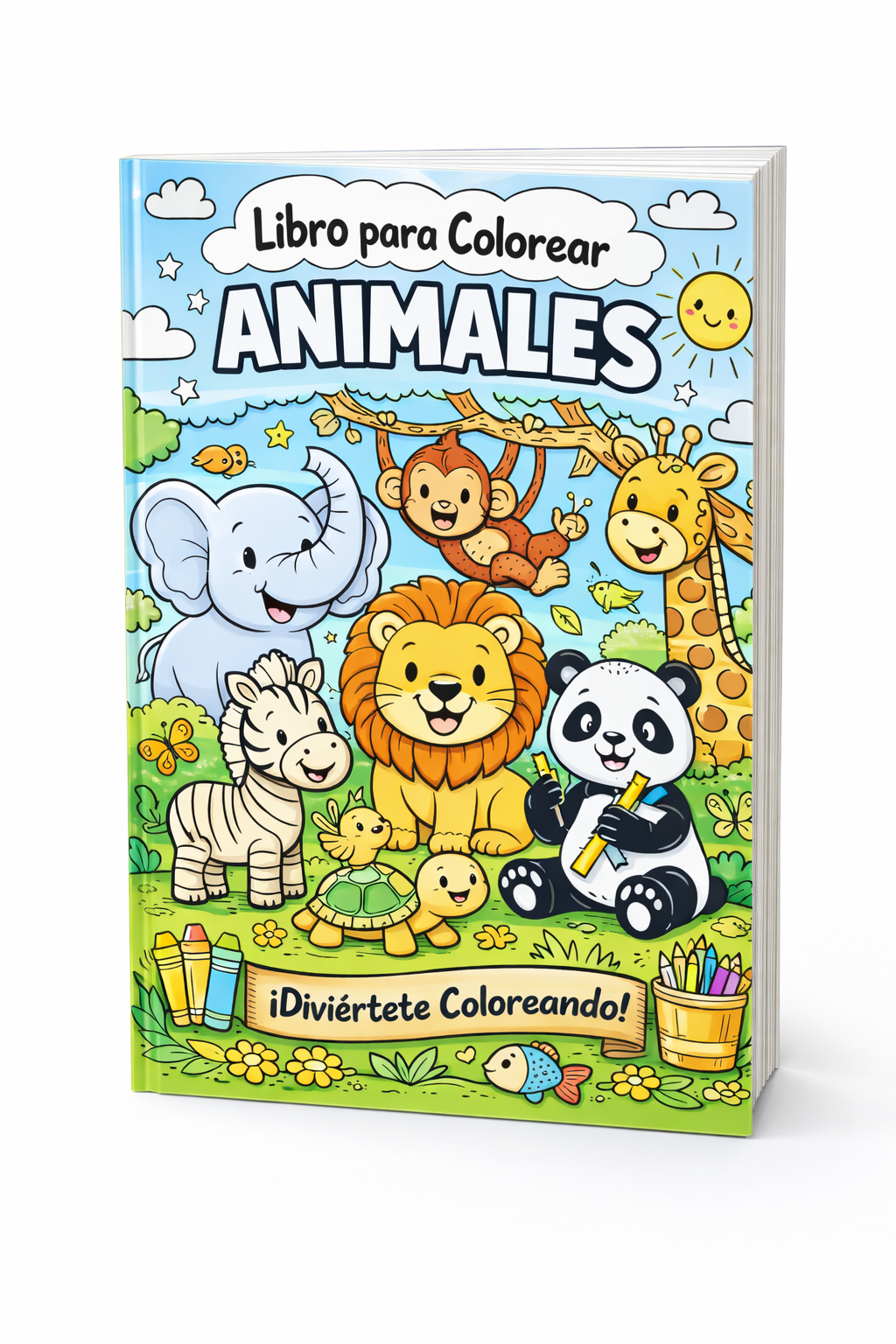 Aventuras en colores: Libro de actividades con animales para pequeñ...