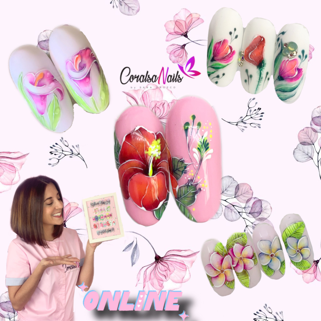 Formación Arte Floral en Uñas