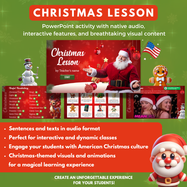 Christmas Lesson Plan – Interactive PowerPoint Activity with Native...