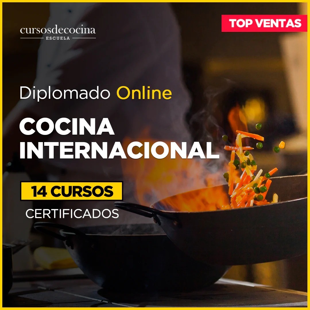 Diplomado Cocina Internacional - 14 Cursos Online