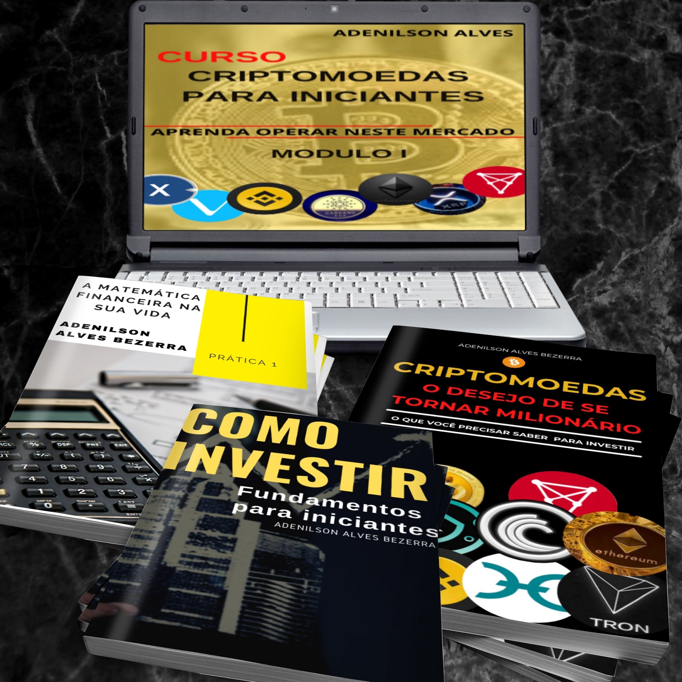 Imagem de capa para o Curso online INVESTIMENTOS EM CRIPTOMOEDAS  - KIT CURSO + 3 E-BOOKS 