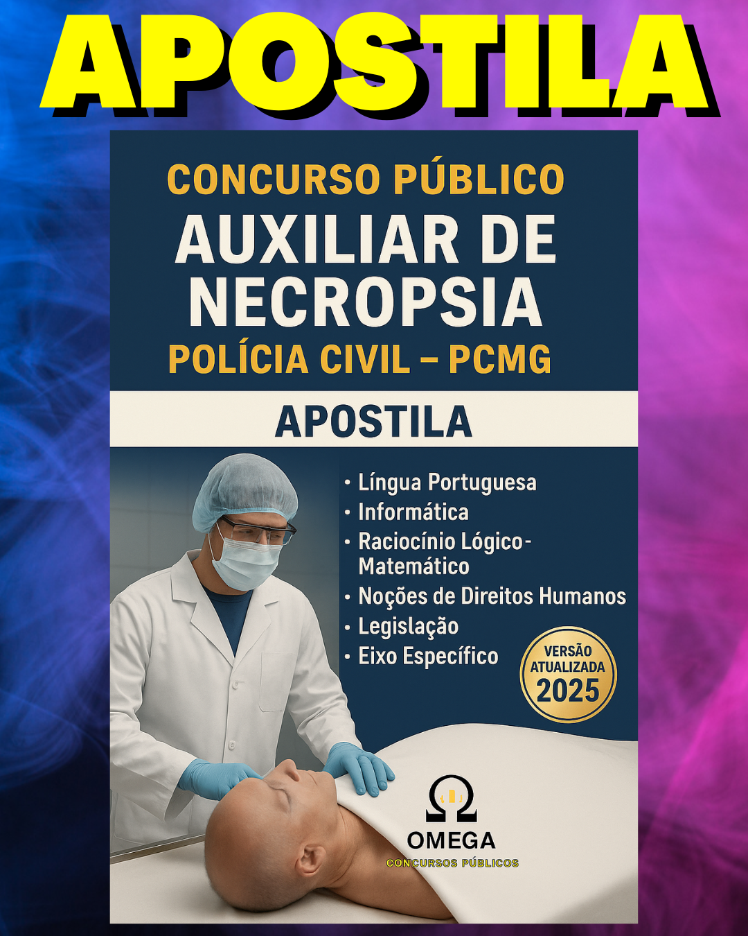 AUXILIAR DE NECROPSIA - PCMG 2025 - APOSTILA, image size:1080x1350