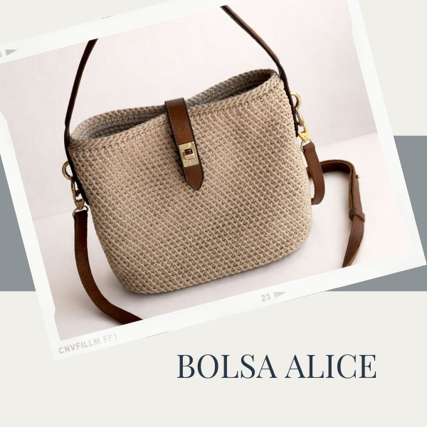 Bolsa Alice - Curso de Crochê