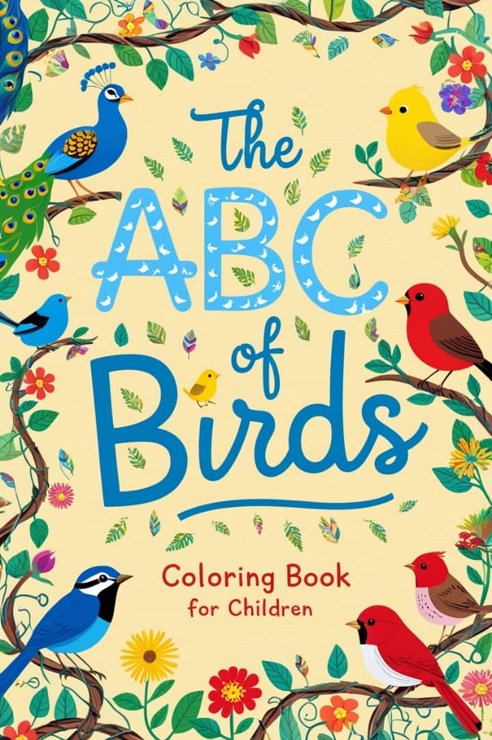 THE ABC OF BIRDS COLORING BOOK FOR CHILDREN