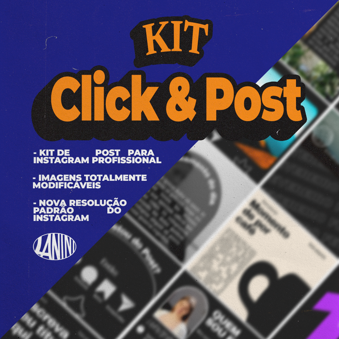 Kit Click & Post, postagens para Instagram (Proporção nova) - Berna...