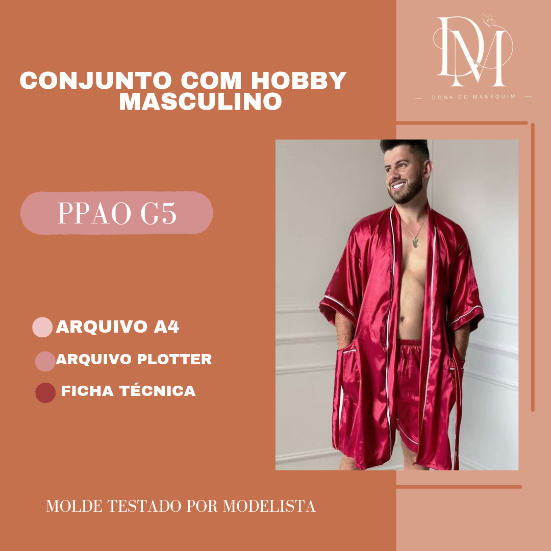 Imagem de capa para o Ebook CONJUNTO DE DUAS PEÇAS COM HOBBY MASCULINO