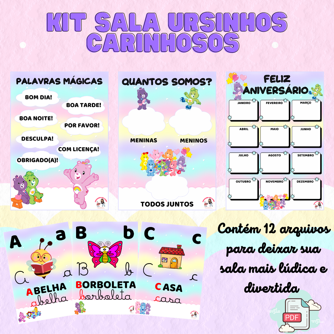 Kit Sala Ursinhos Carinhosos