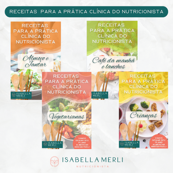 Combo de 4 ebooks de receitas para a prática clínica do nutricionis...