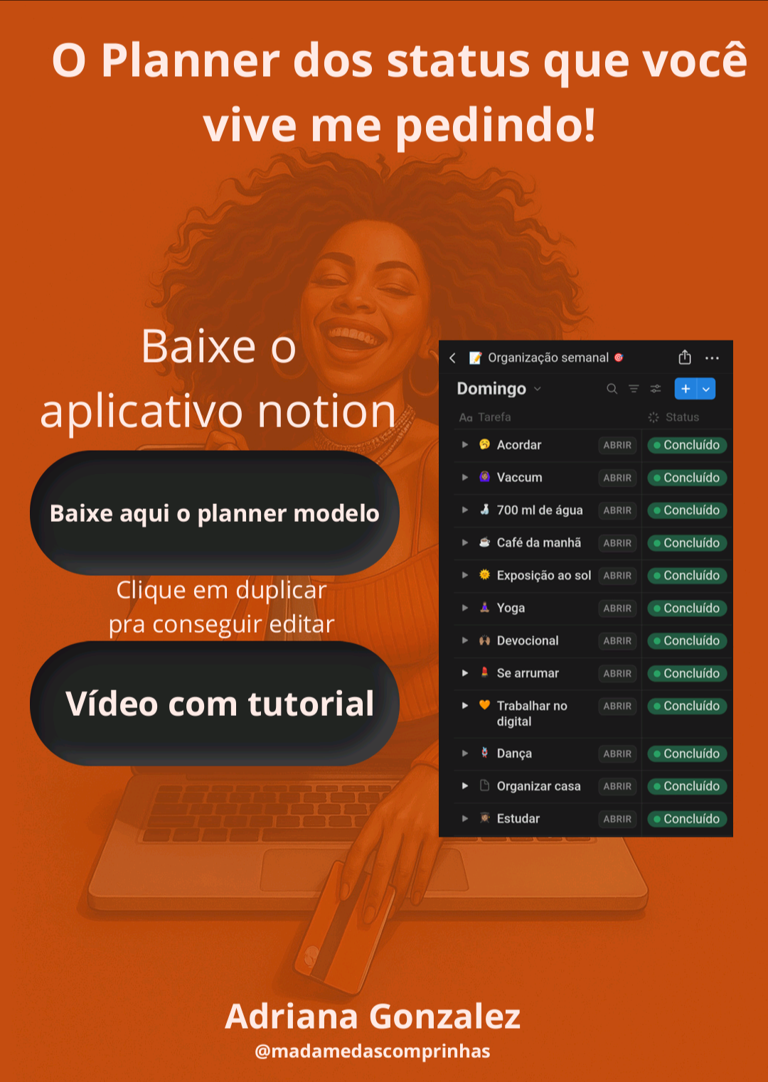 Planner Semanal Digital | Organize sua semana com leveza - Adriana ...