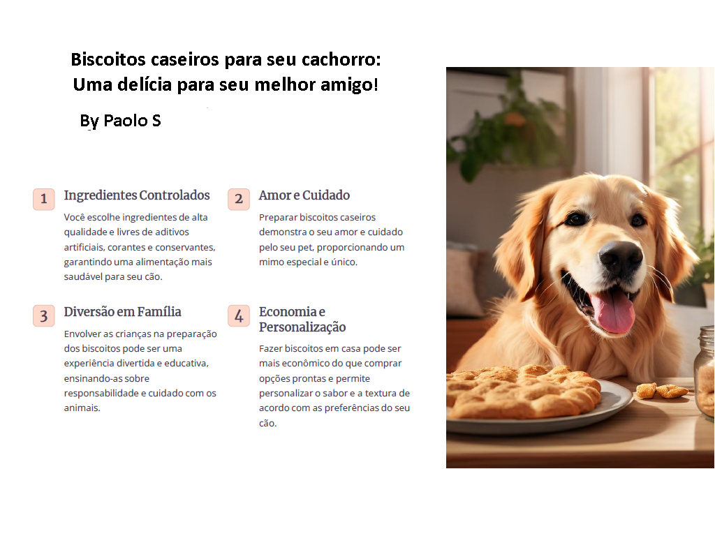 Biscoitos caseiros para seu cachorro:  Uma delícia para seu melhor amigo!