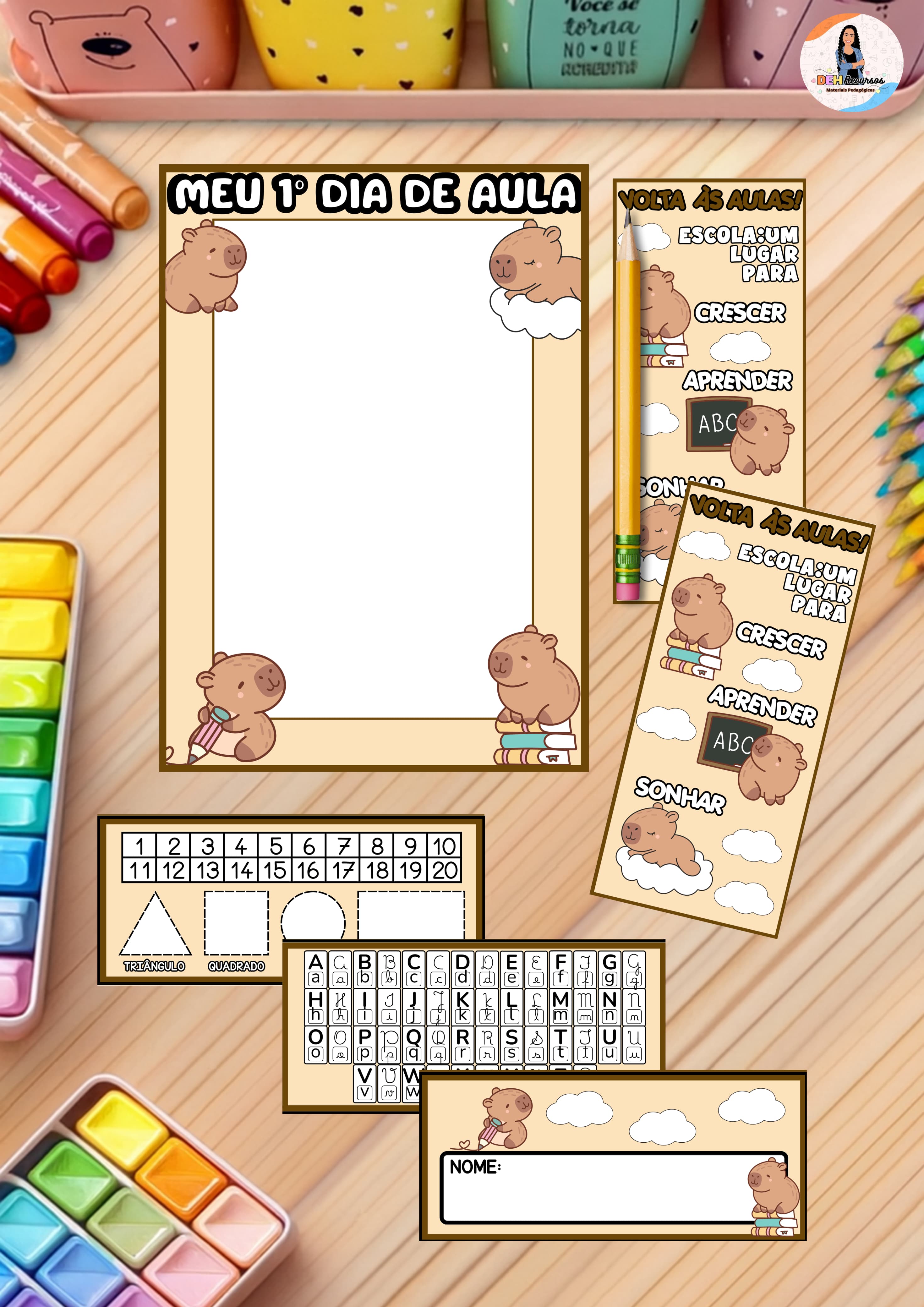 *LEMBRANCINHA VOLTA ÀS AULAS CAPIVARA 🤎☁️✨*