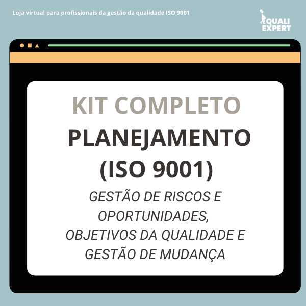 Imagem de capa para o Curso online Kit Completo - Planejamento (ISO 9001:2015 - Cap. 6) - Gestão de riscos, oportunidades, mudanças e objetivos da qualidade