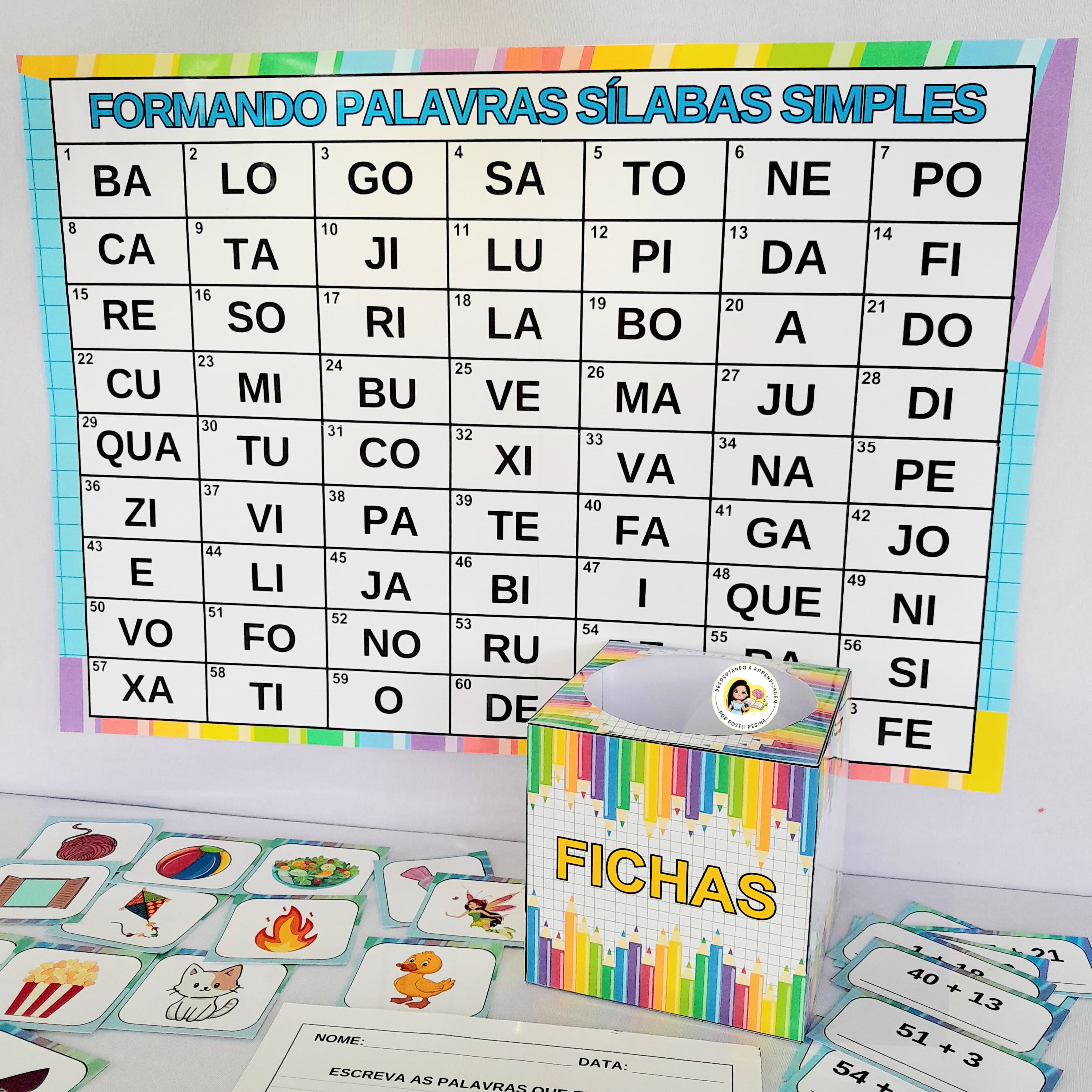 FORMANDO PALAVRAS SÍLABAS SIMPLES